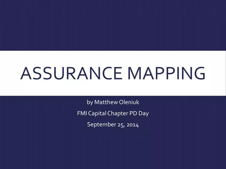 assurance mapping