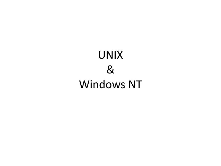 unix windows nt