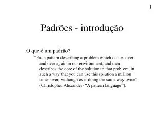 padr es introdu o