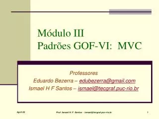 m dulo iii padr es gof vi mvc