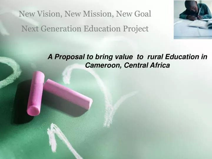 a proposal to bring value to rural education in cameroon central africa