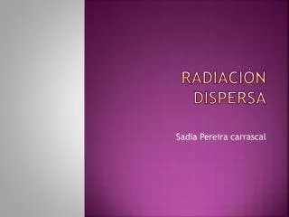 radiaci n dispersa