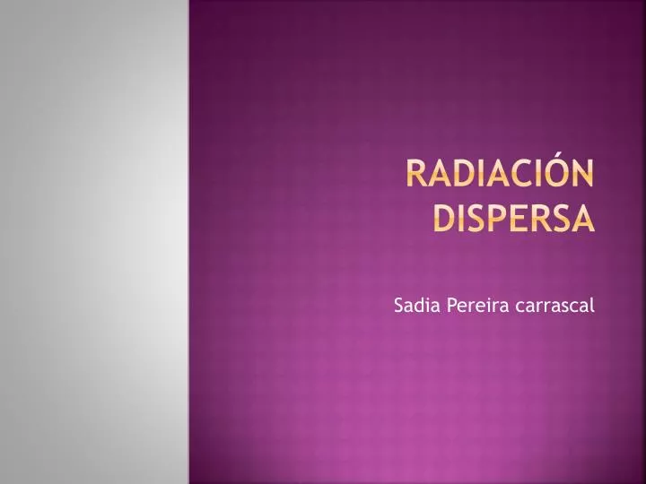 radiaci n dispersa