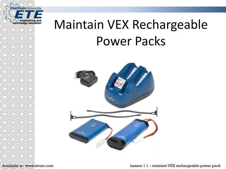 maintain vex rechargeable power packs
