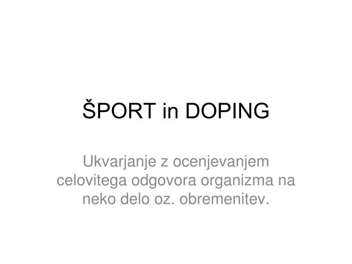 port in doping