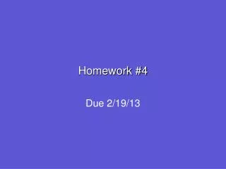 Homework #4
