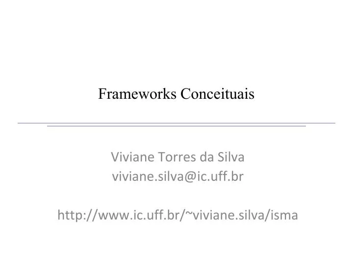 frameworks conceituais