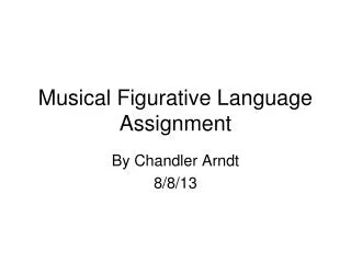 Musical Figurative Language Assignment