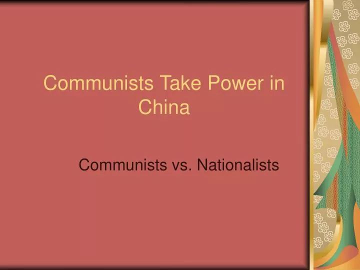 communists take power in china