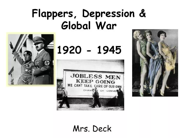 flappers depression global war 1920 1945