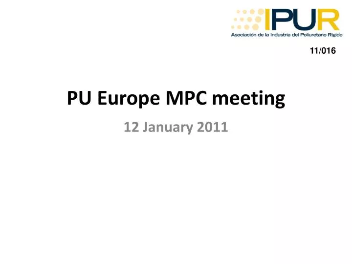 pu europe mpc meeting
