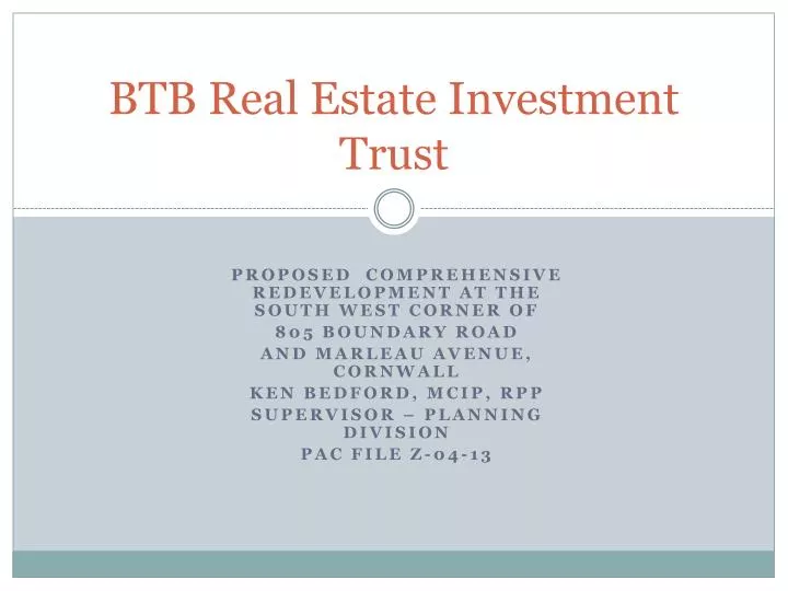 btb real estate investment trust