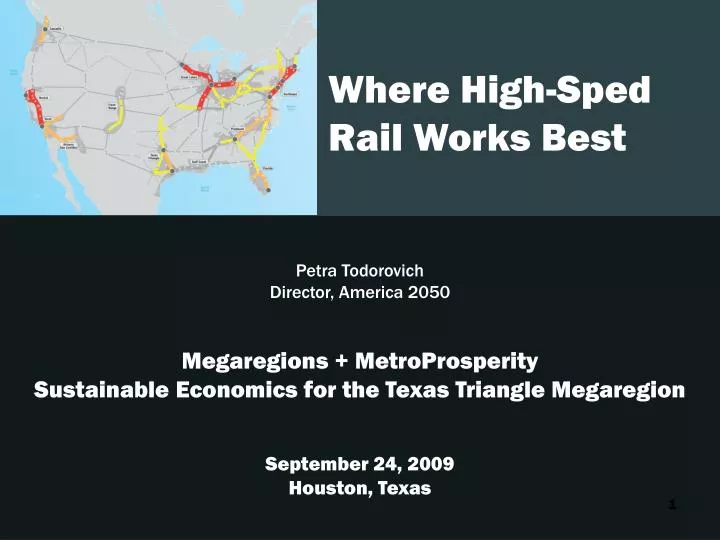 where high sped rail works best