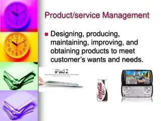 Product/service Management