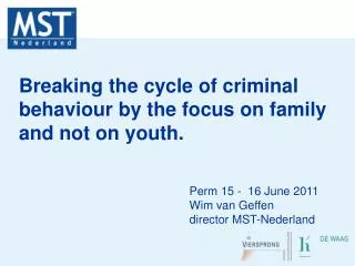 Perm 15 - 16 June 2011 Wim van Geffen director MST-Nederland