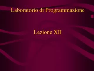 lezione xii