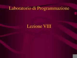 lezione viii
