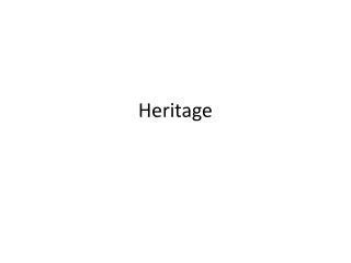 heritage