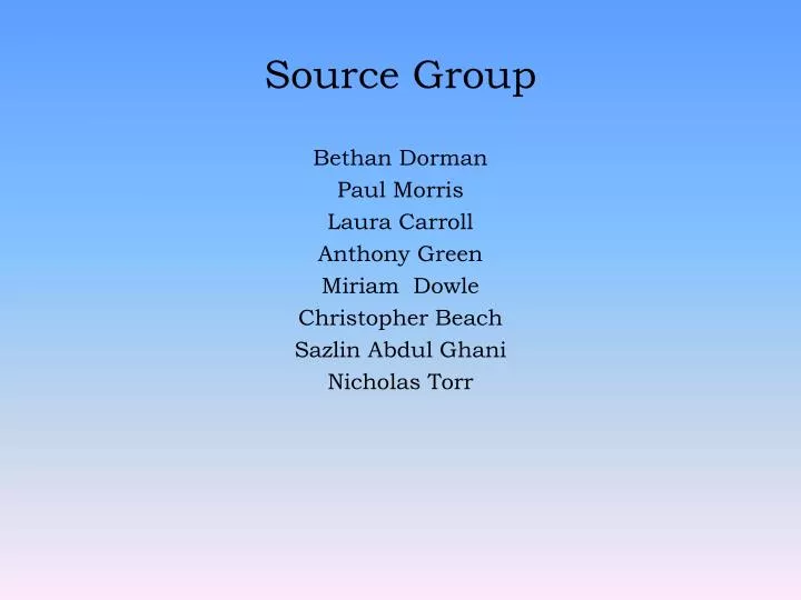 source group