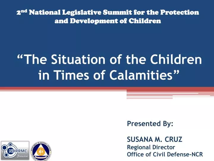 the situation of the children in times of calamities