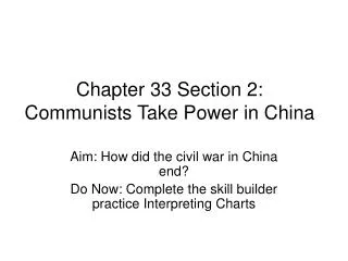 chapter 33 section 2 communists take power in china