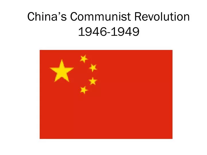 china s communist revolution 1946 1949