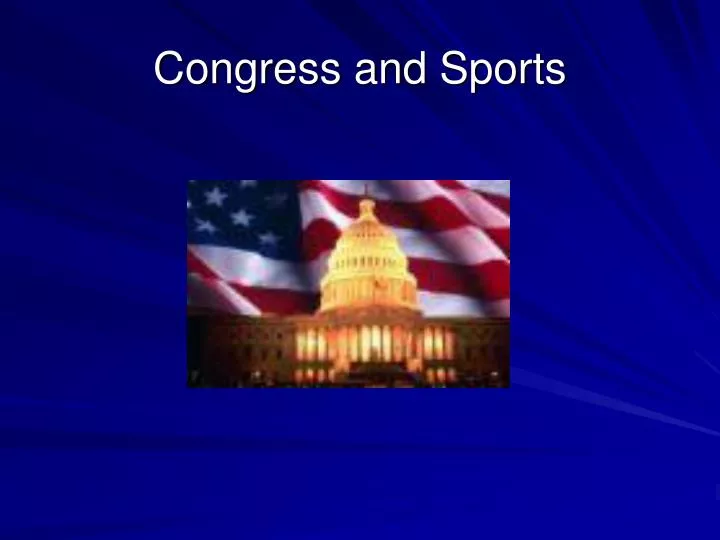congress and sports