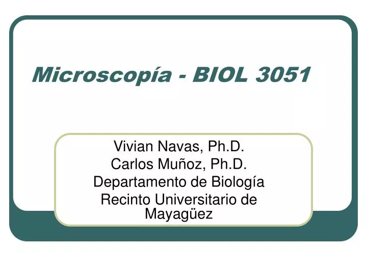 microscop a biol 3051