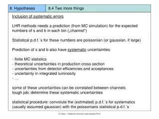 8. Hypotheses 8.4 Two more things