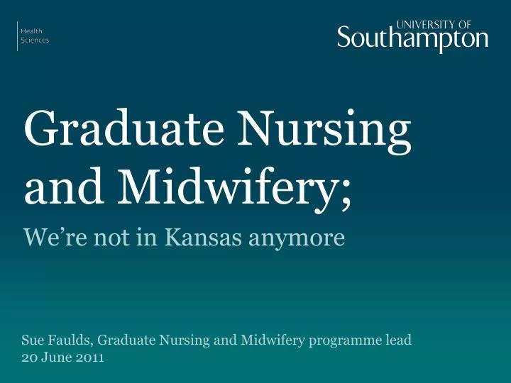 graduate nursing and midwifery