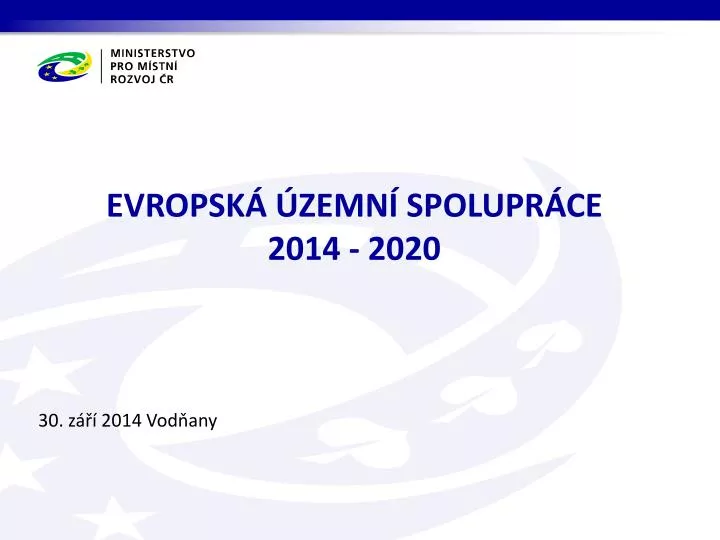 evropsk zemn spolupr ce 2014 2020
