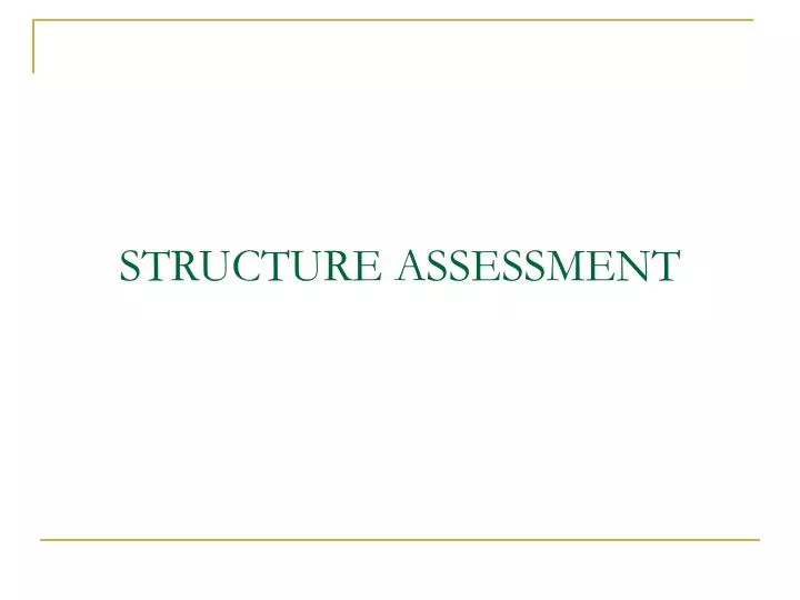 structure assessment