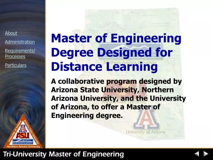 master of engineering degree designed for distance learning