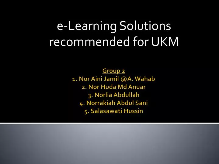e learning solutions recommended for ukm