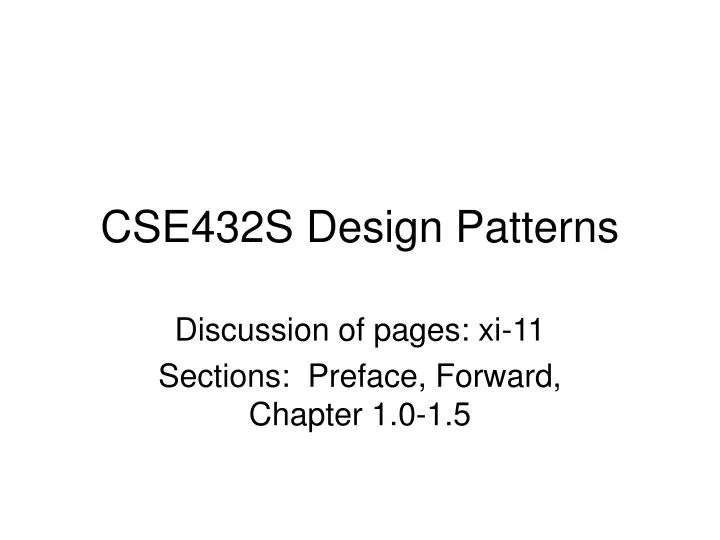 cse432s design patterns