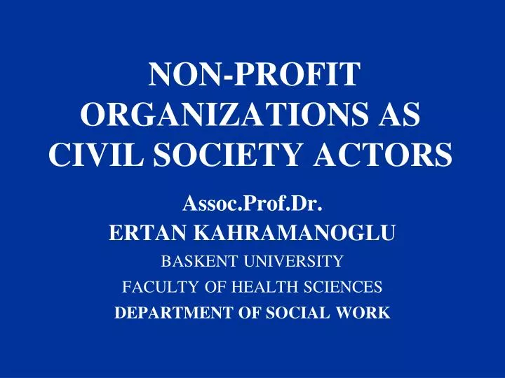 non profit organizations as civil society actors