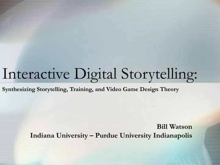interactive digital storytelling