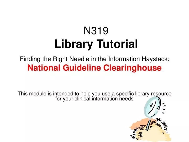 n319 library tutorial