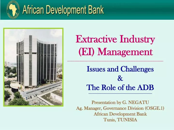 extractive industry ei management