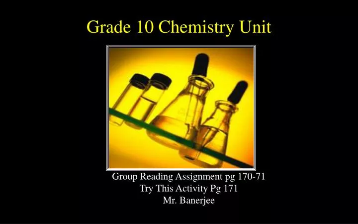grade 10 chemistry unit