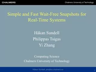Simple and Fast Wait-Free Snapshots for Real-Time Systems