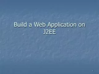 build a web application on j2ee
