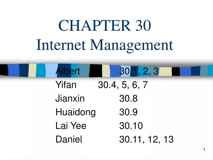 chapter 30 internet management
