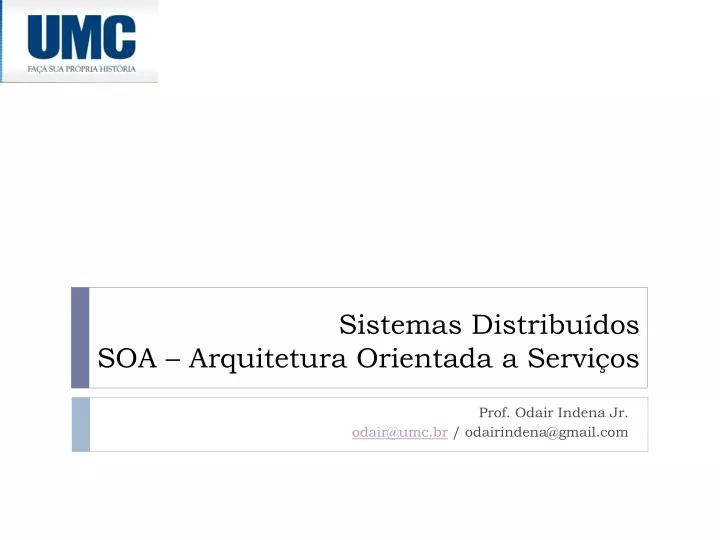 sistemas distribu dos soa arquitetura orientada a servi os