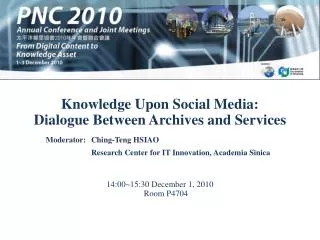 Knowledge Upon Social Media: Dialogue Between Archives and Services