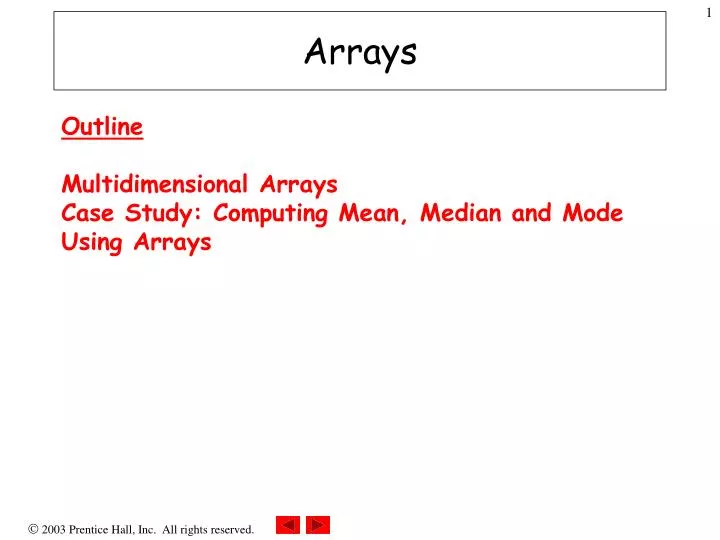 arrays