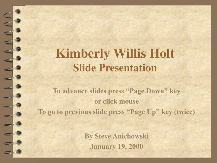 kimberly willis holt slide presentation