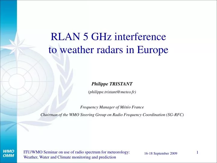 rlan 5 ghz interference to weather radars in europe