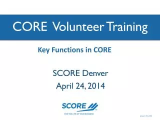 CORE Volunteer Training