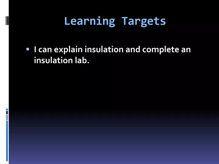 learning targets